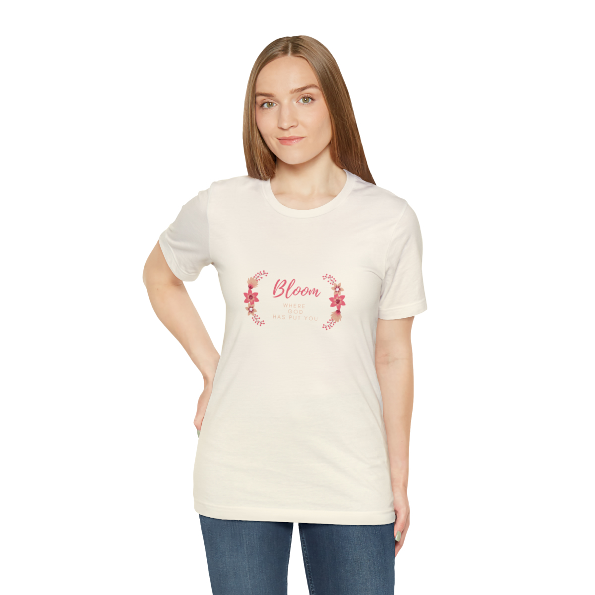 Bloom Where God Has Put You - Jersey Short Sleeve Tee - Image 54