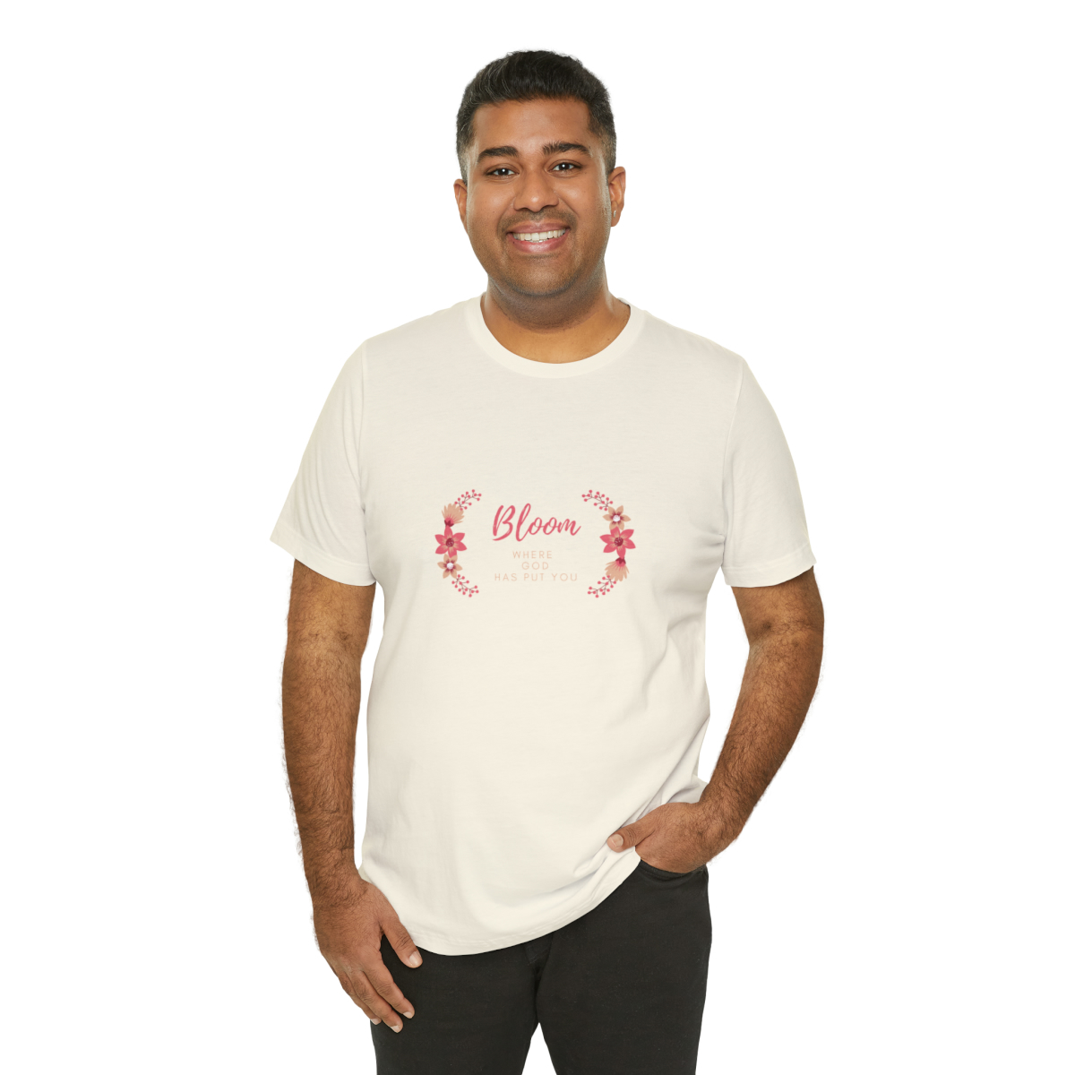 Bloom Where God Has Put You - Jersey Short Sleeve Tee - Image 56